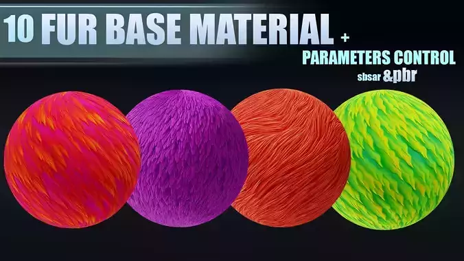 10 base fur material and parameters controller