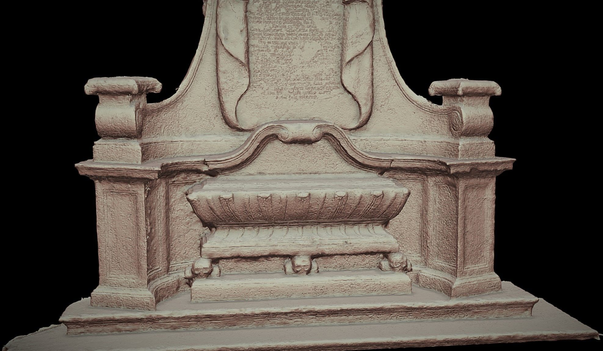 altar architecture element ornament photogrammetry Low-poly 3D model_3