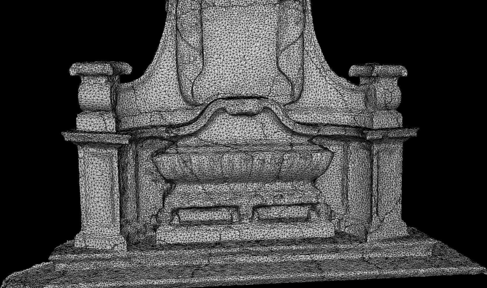 altar architecture element ornament photogrammetry Low-poly 3D model_4