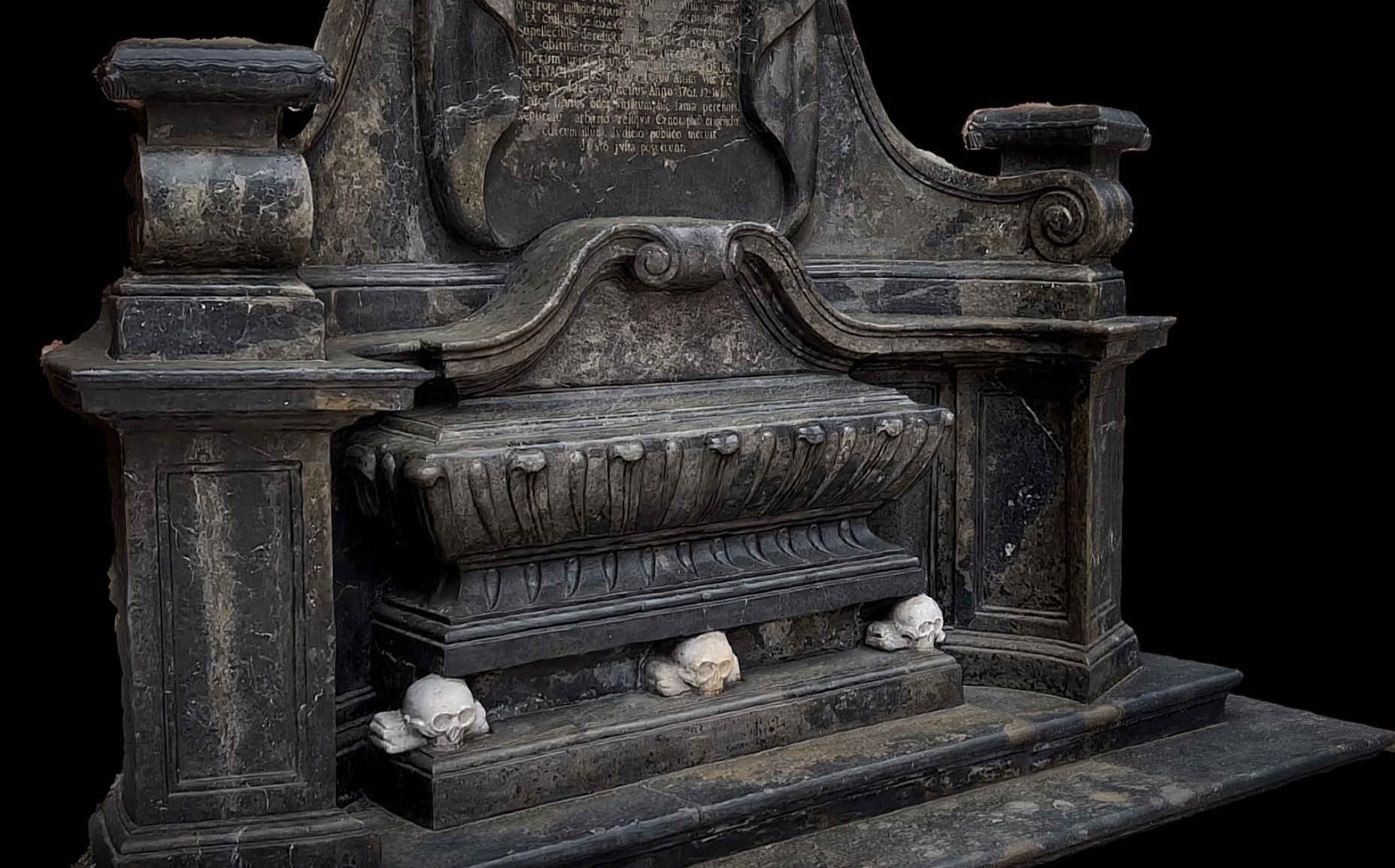 altar architecture element ornament photogrammetry Low-poly 3D model_2