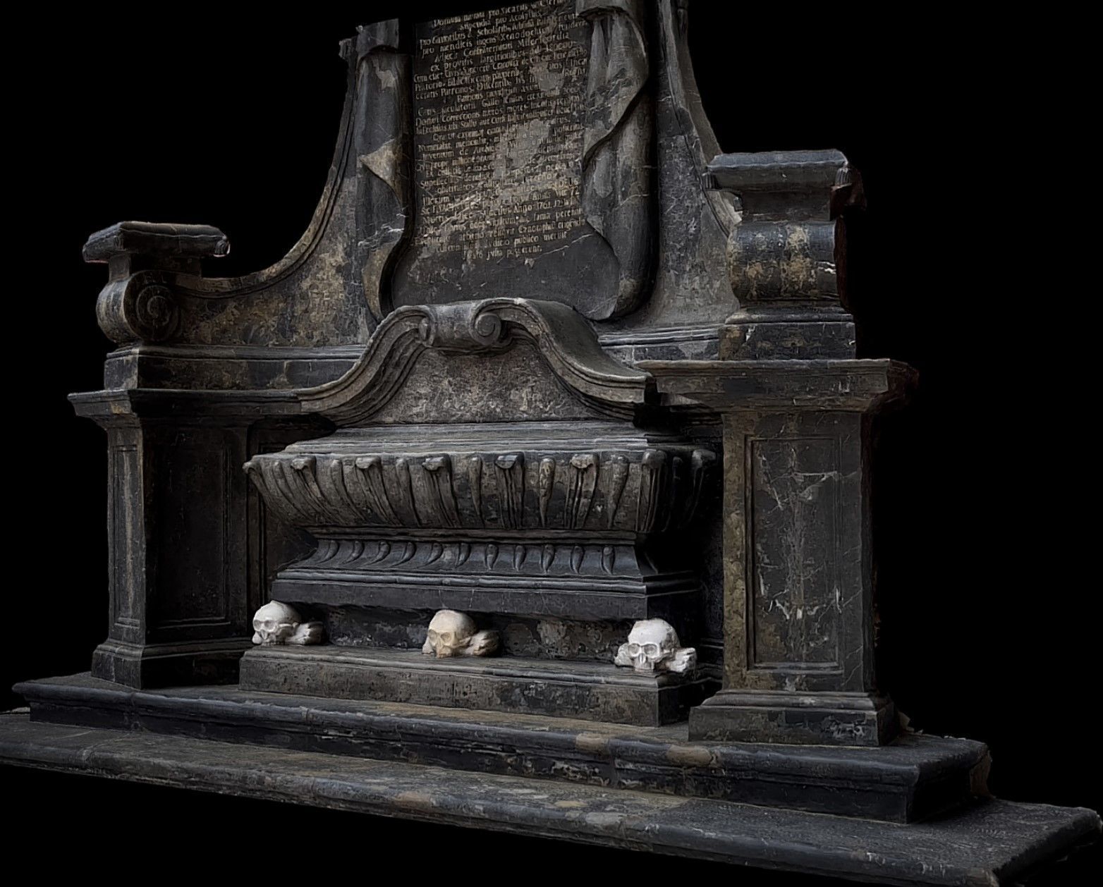 altar architecture element ornament photogrammetry Low-poly 3D model_1