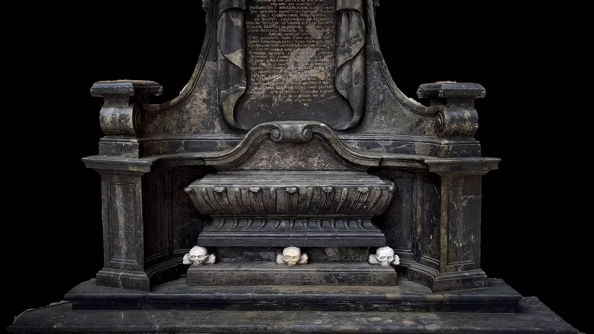 altar architecture element ornament photogrammetry Low-poly 3D model_0