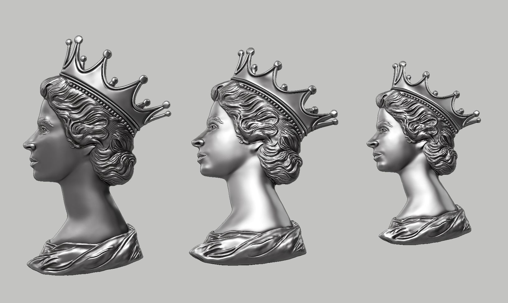 Queen Elizabeth relief 3d print model 3D print model_2