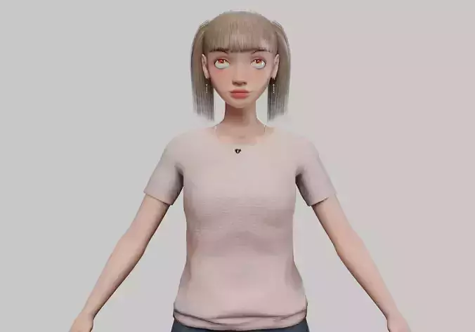 cartoon standard girl V23169 