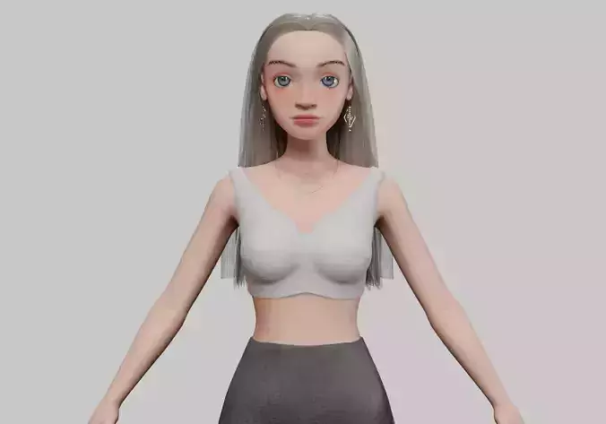 standard cartoon girl V30158 