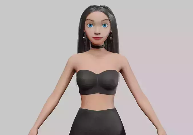 pretty standard girl V29915  Low-poly 3D model pretty standard girl V29915  Low-poly 3D model