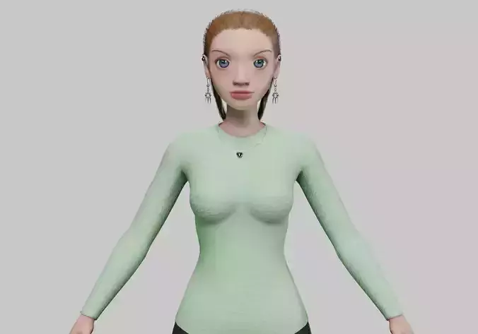 cute cartoon girl V28675 