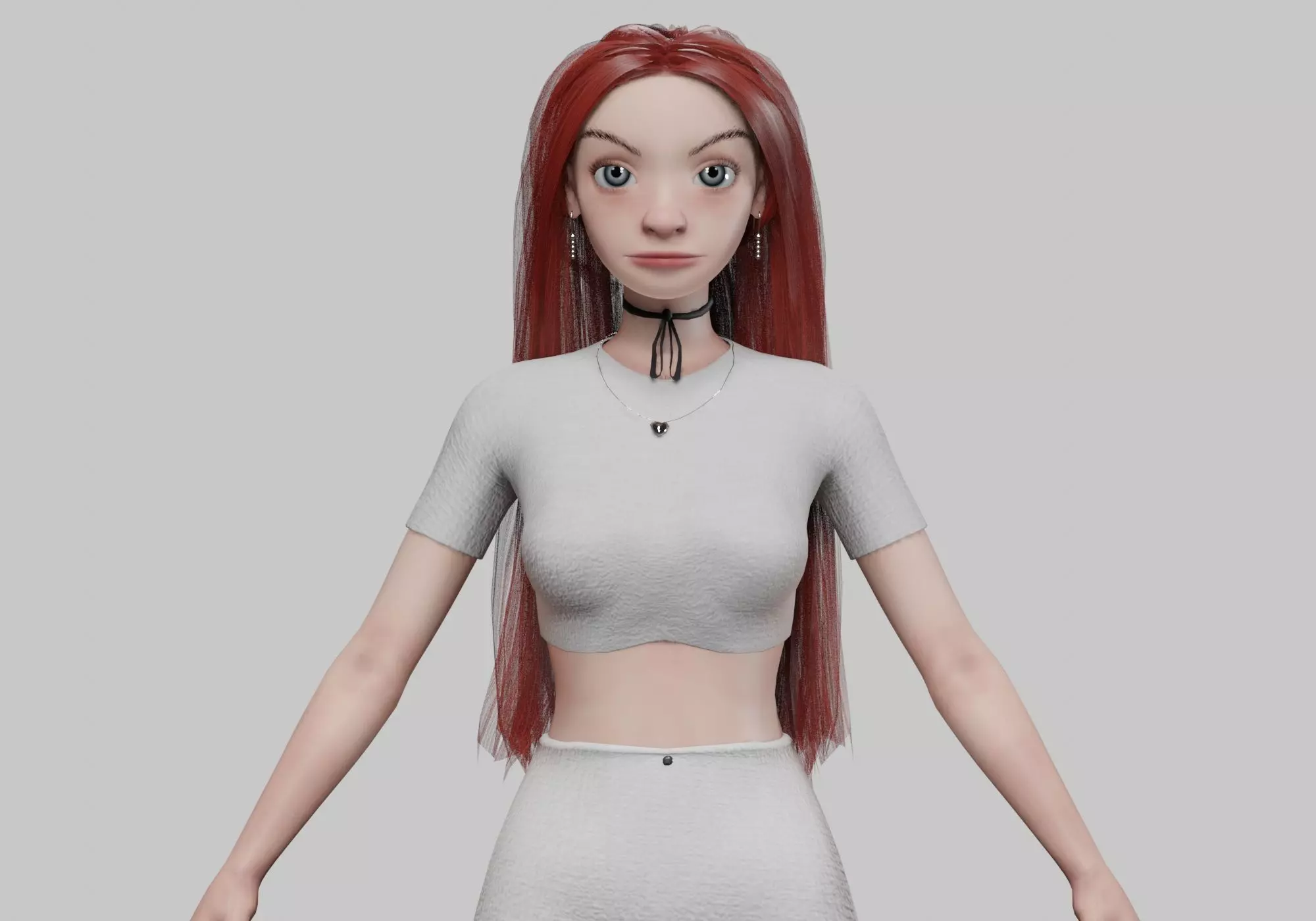 cute beautiful girl V30697 Low-poly 3D model