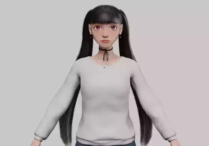 classic cartoon girl V24902 