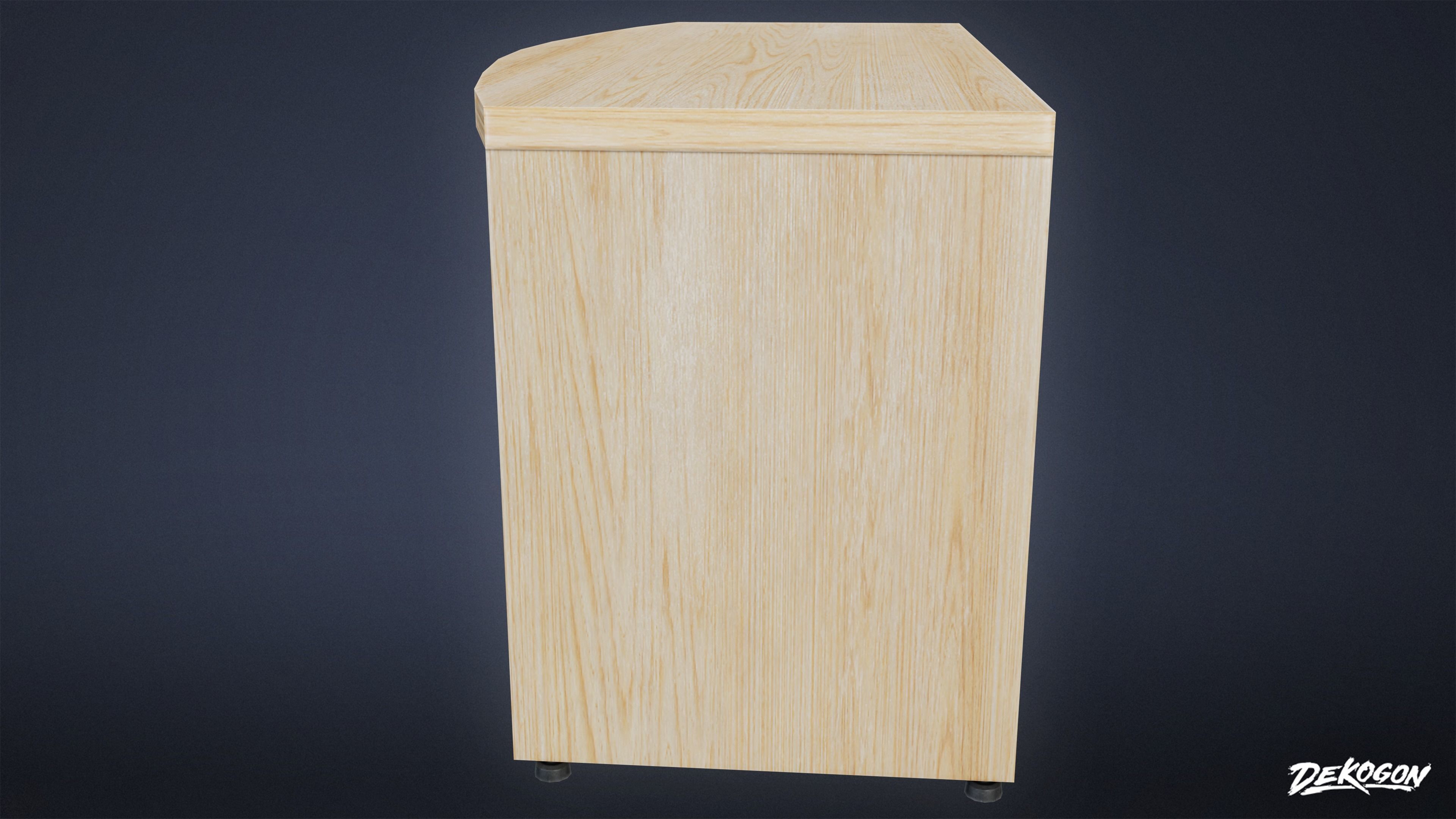 HIGH SCHOOL CLASSROOM - Teacher Desk 01 - LOW POLY Low-poly 3D model_2