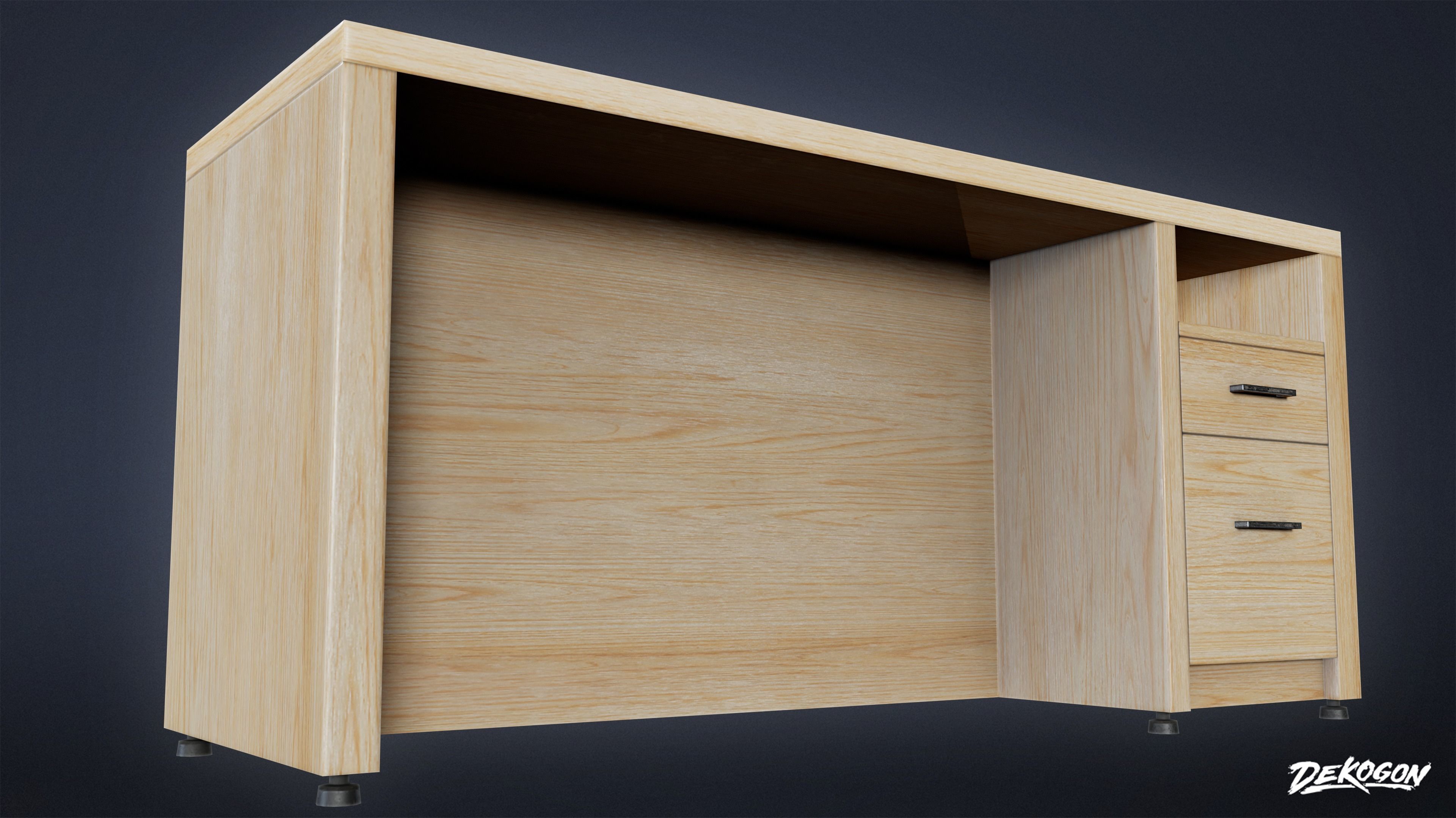 HIGH SCHOOL CLASSROOM - Teacher Desk 01 - LOW POLY Low-poly 3D model_5