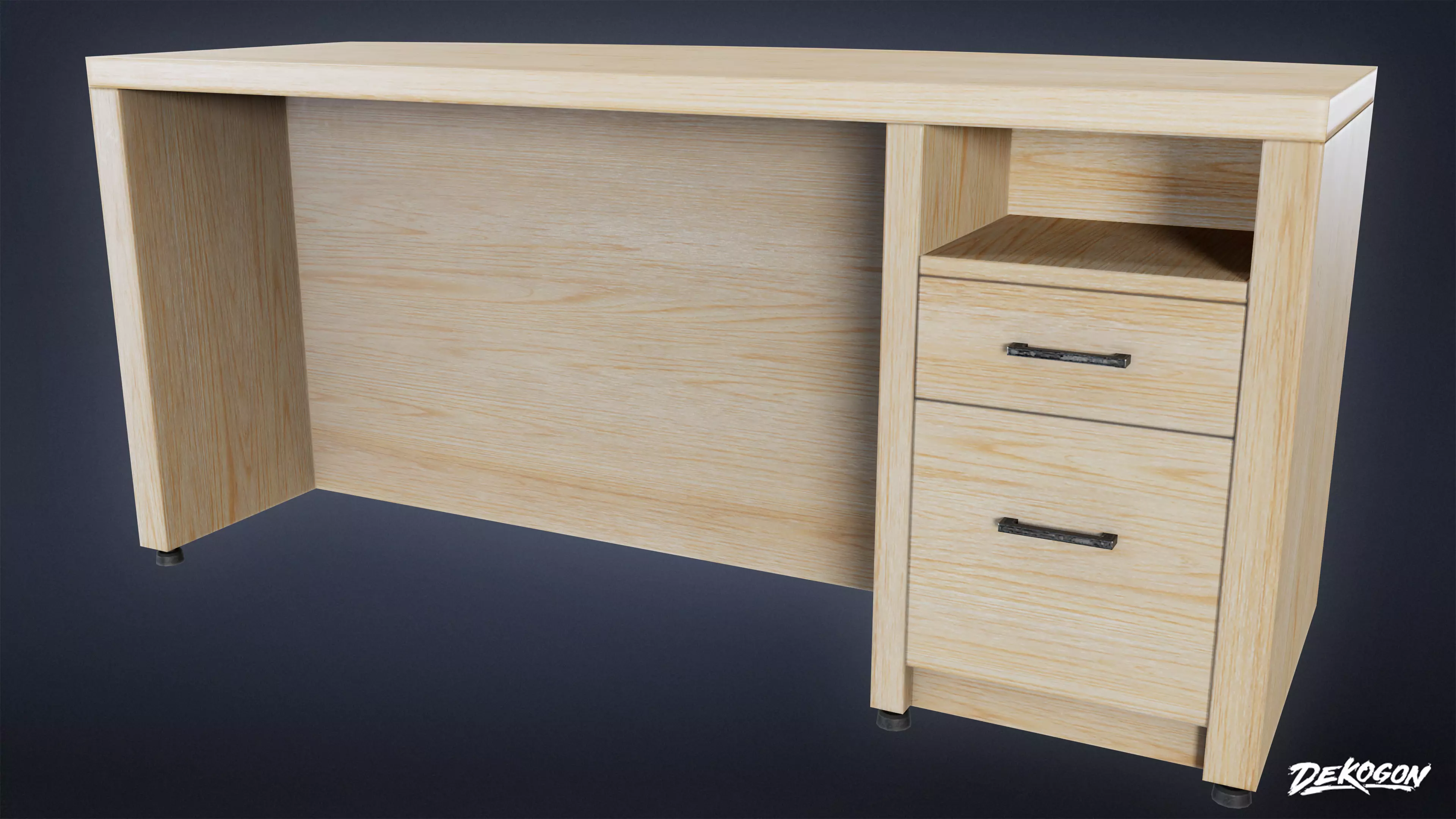 HIGH SCHOOL CLASSROOM - Teacher Desk 01 - LOW POLY Low-poly 3D model_0