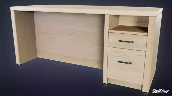 HIGH SCHOOL CLASSROOM - Teacher Desk 01 - LOW POLY