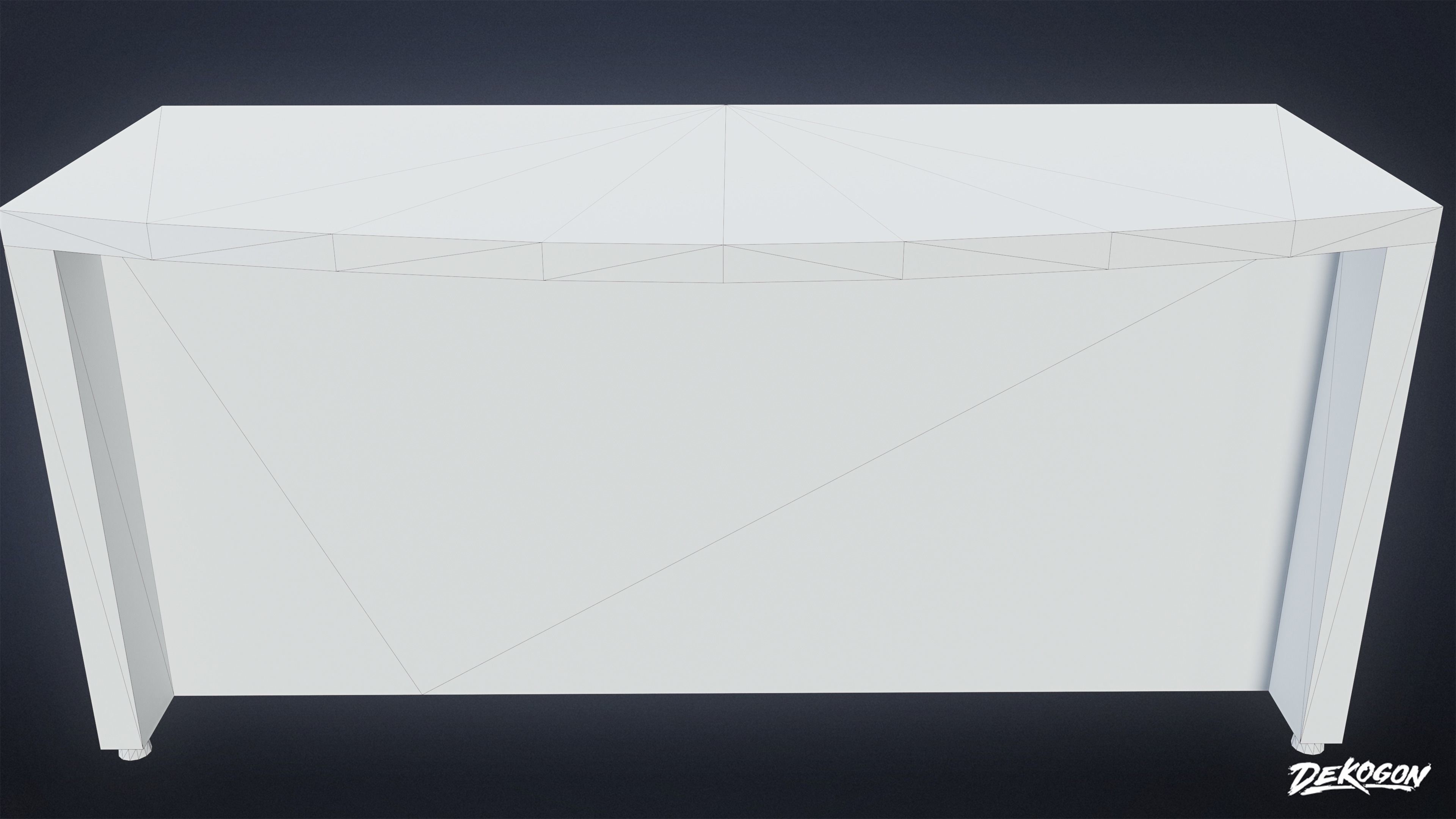 HIGH SCHOOL CLASSROOM - Teacher Desk 01 - LOW POLY Low-poly 3D model_9