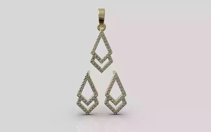 Lightweight earring necklace pendant model 922