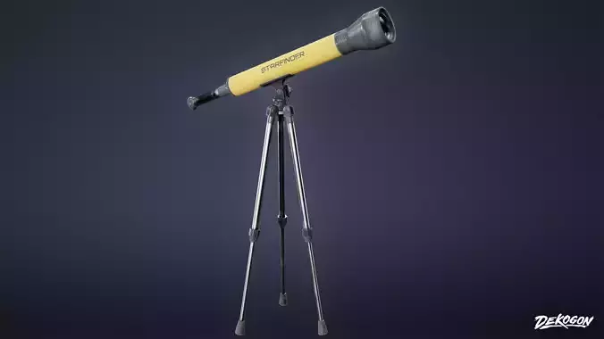 HIGH SCHOOL CLASSROOM - Telescope 01 - LOW POLY Low-poly 3D model