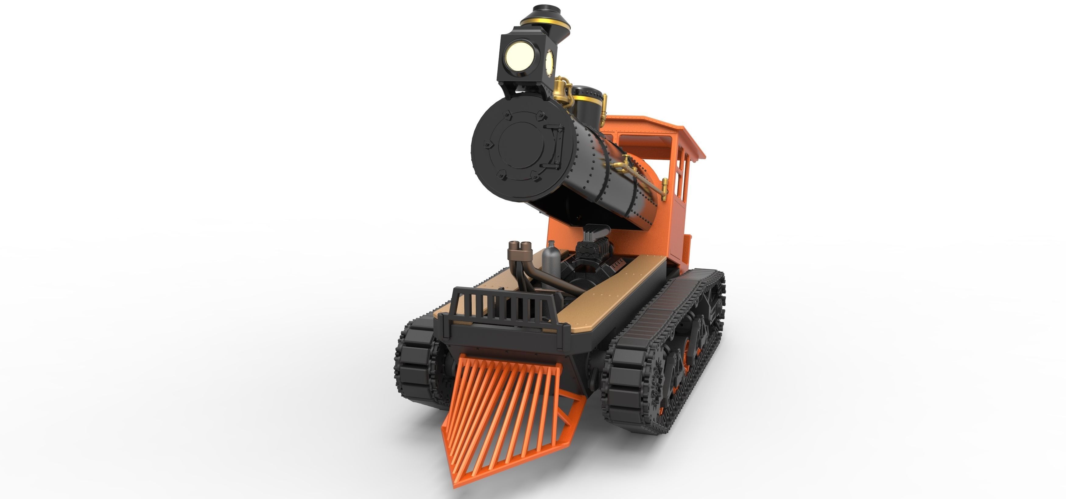 Vintage Monster tank Version 4 Scale 1 to 25 3D print model_21