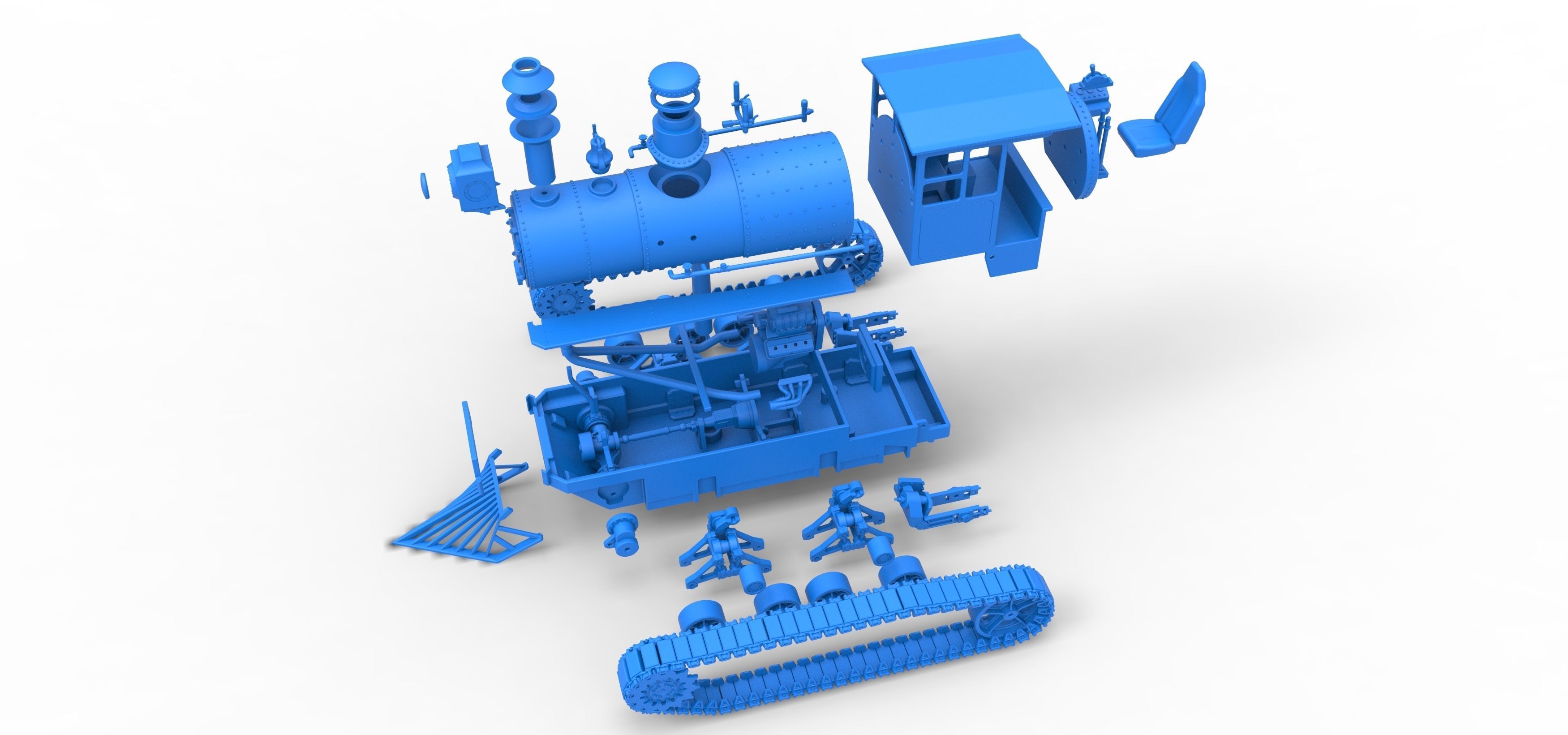 Vintage Monster tank Version 4 Scale 1 to 25 3D print model_51