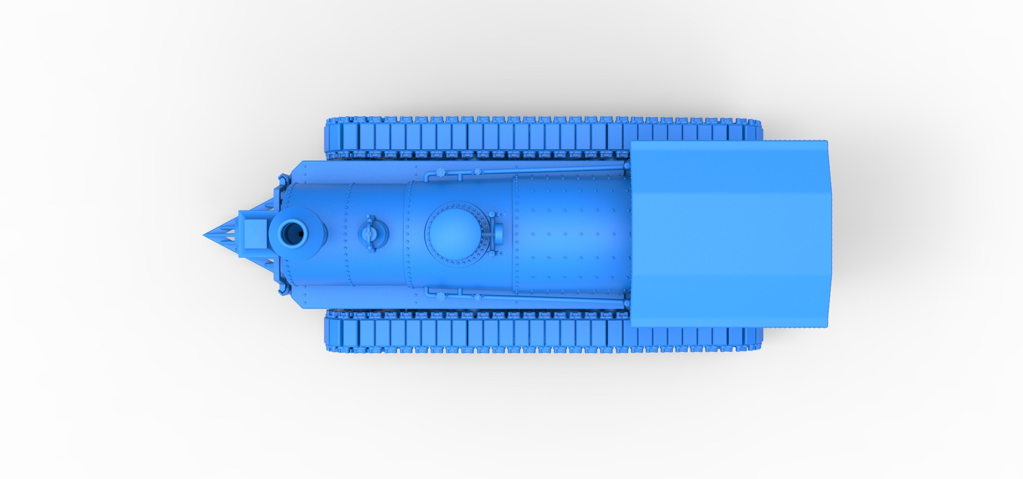 Vintage Monster tank Version 4 Scale 1 to 25 3D print model_36