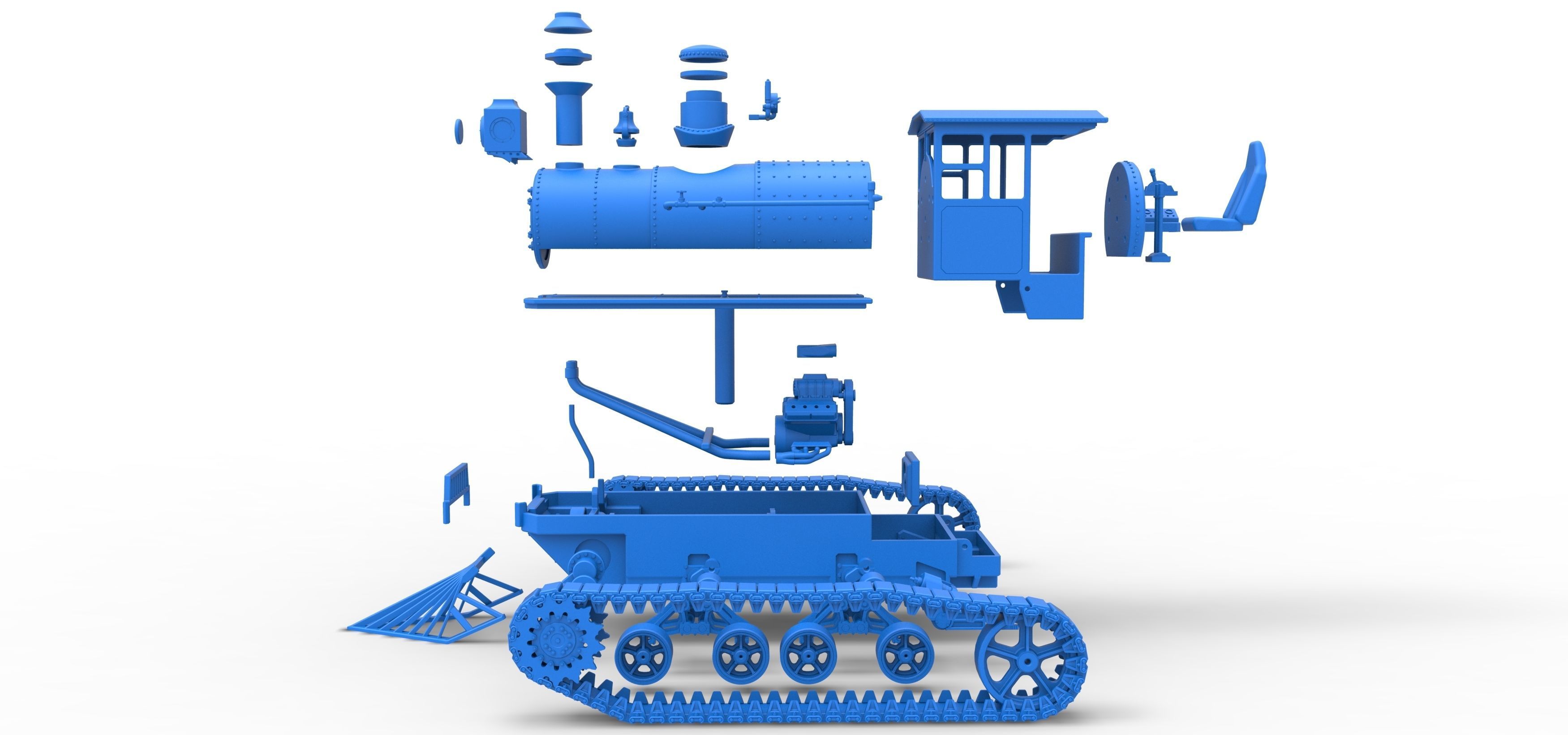 Vintage Monster tank Version 4 Scale 1 to 25 3D print model_54