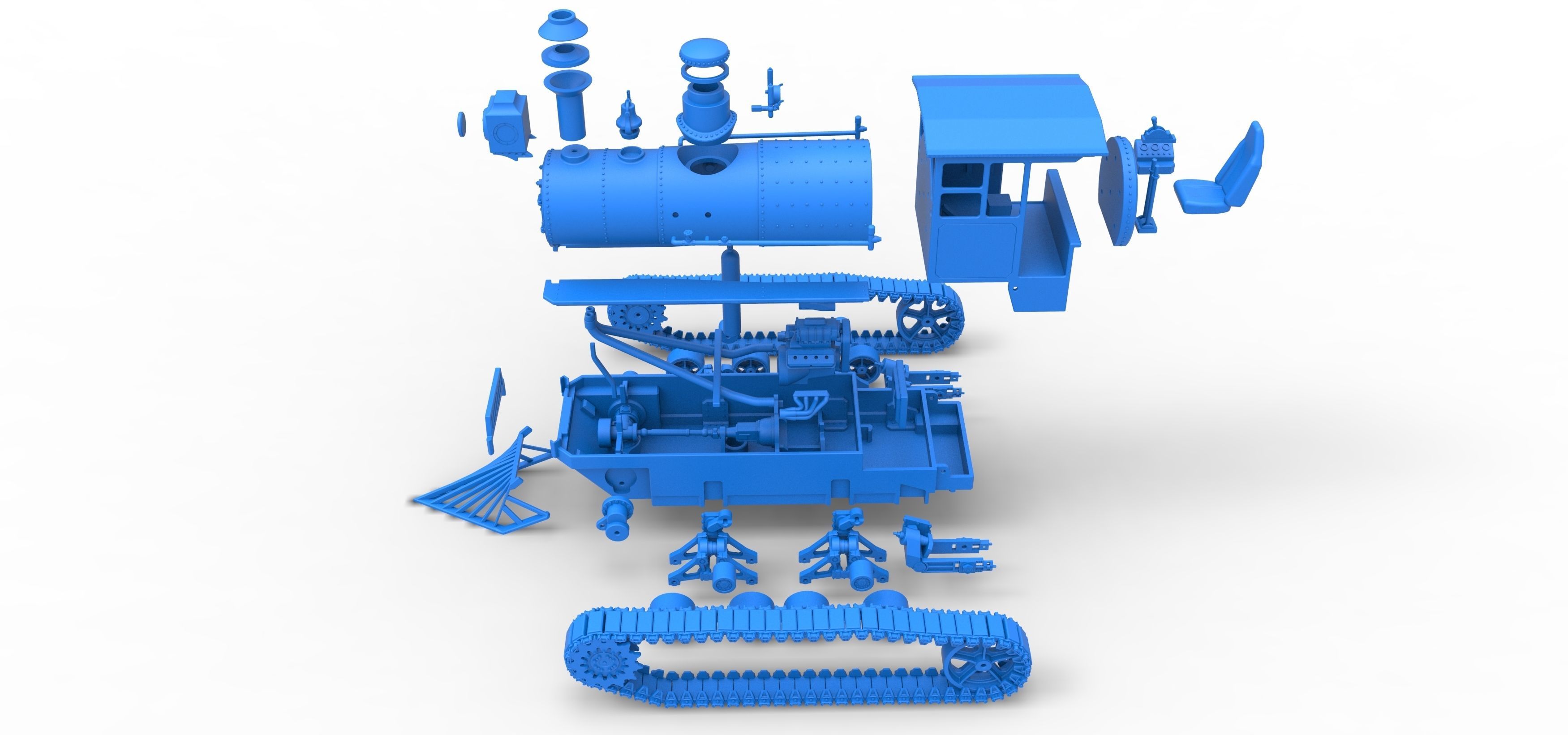 Vintage Monster tank Version 4 Scale 1 to 25 3D print model_55