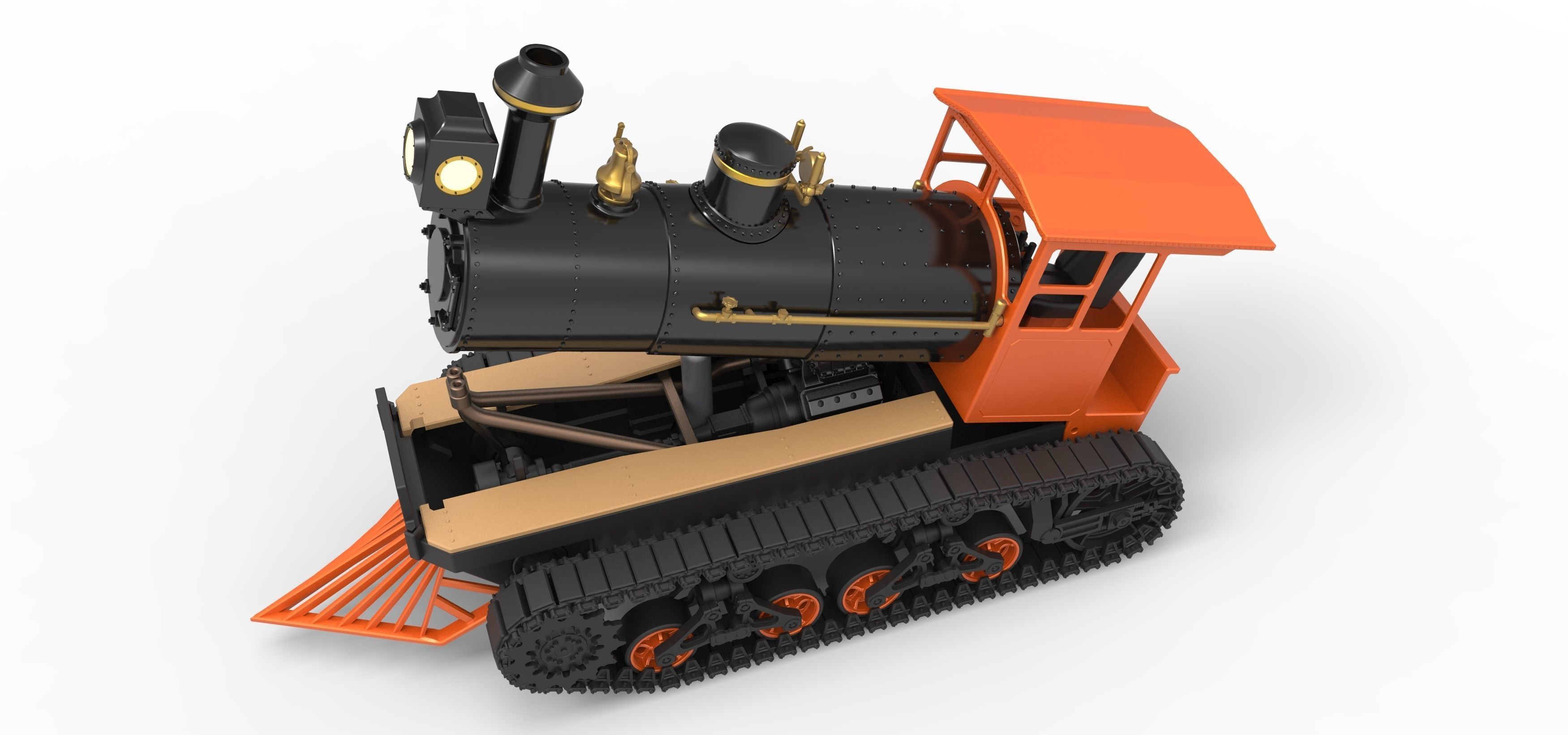 Vintage Monster tank Version 4 Scale 1 to 25 3D print model_19