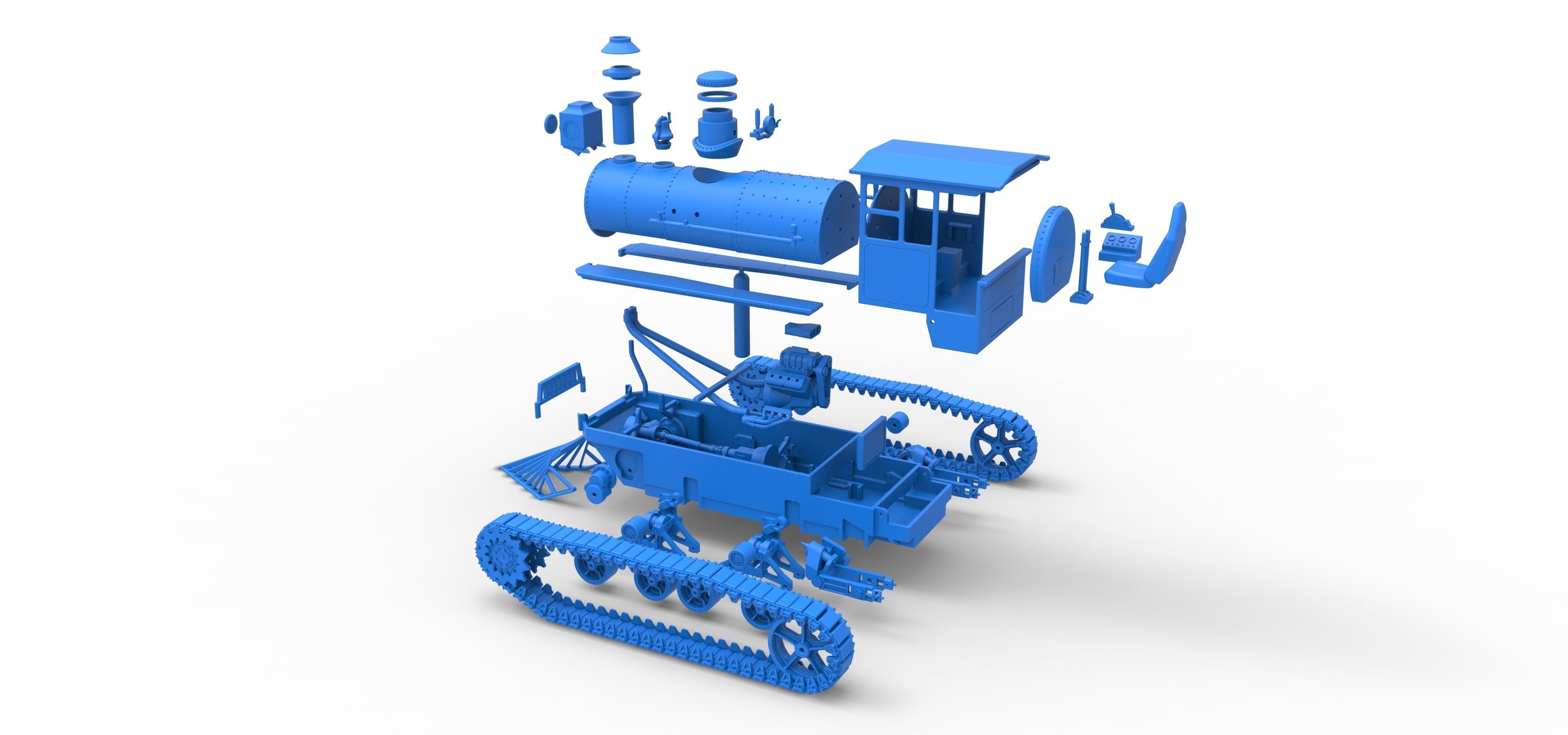 Vintage Monster tank Version 4 Scale 1 to 25 3D print model_56