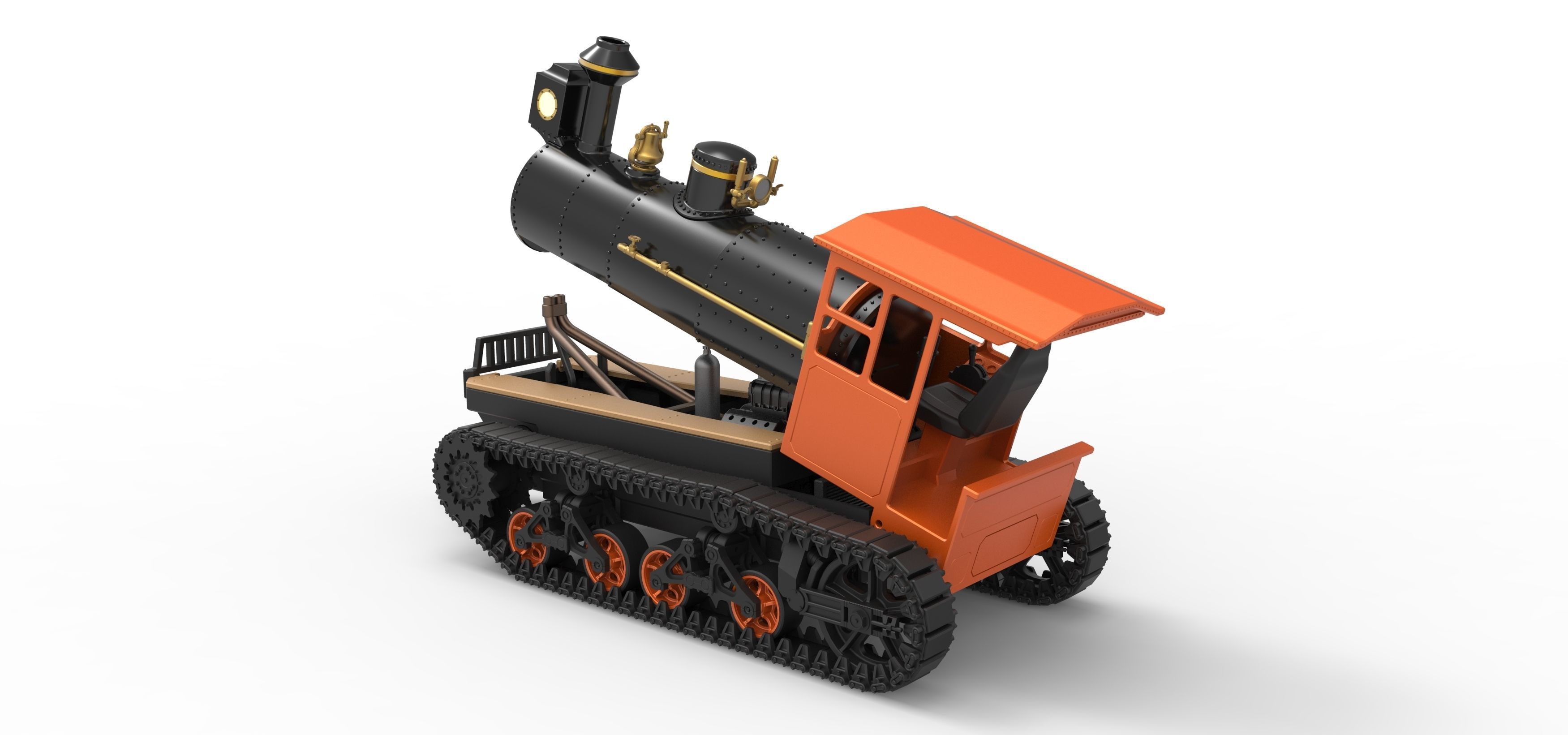 Vintage Monster tank Version 4 Scale 1 to 25 3D print model_25