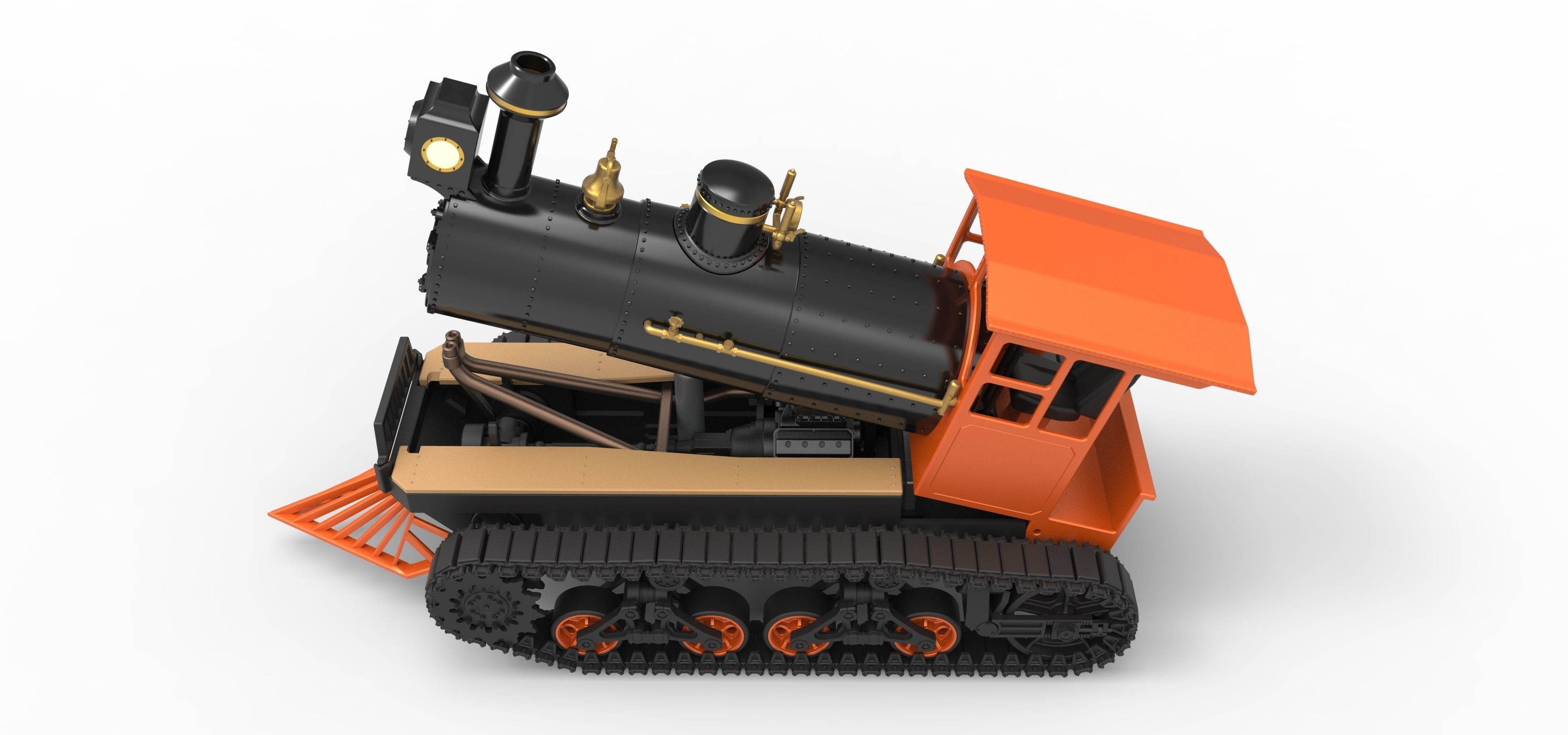 Vintage Monster tank Version 4 Scale 1 to 25 3D print model_24