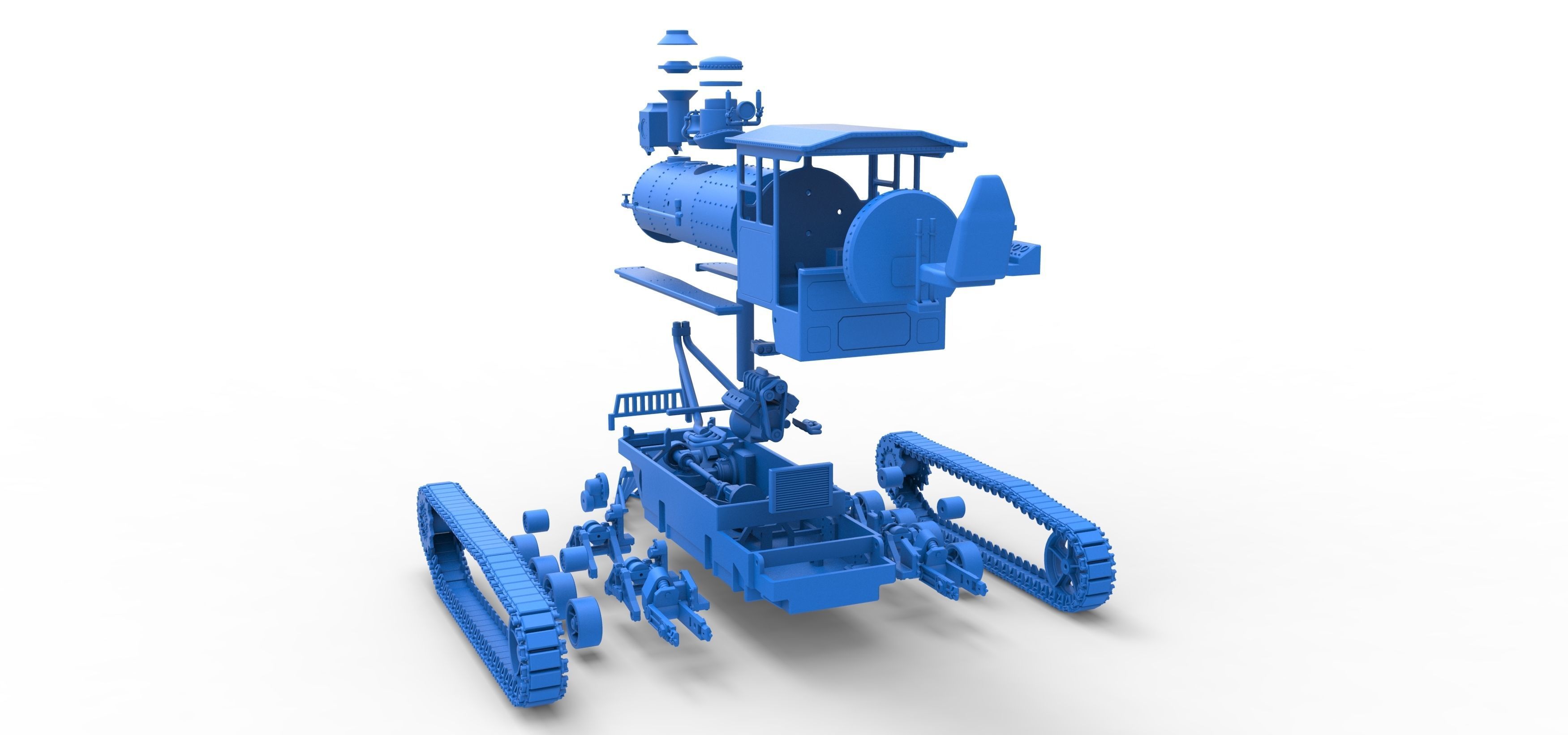 Vintage Monster tank Version 4 Scale 1 to 25 3D print model_57