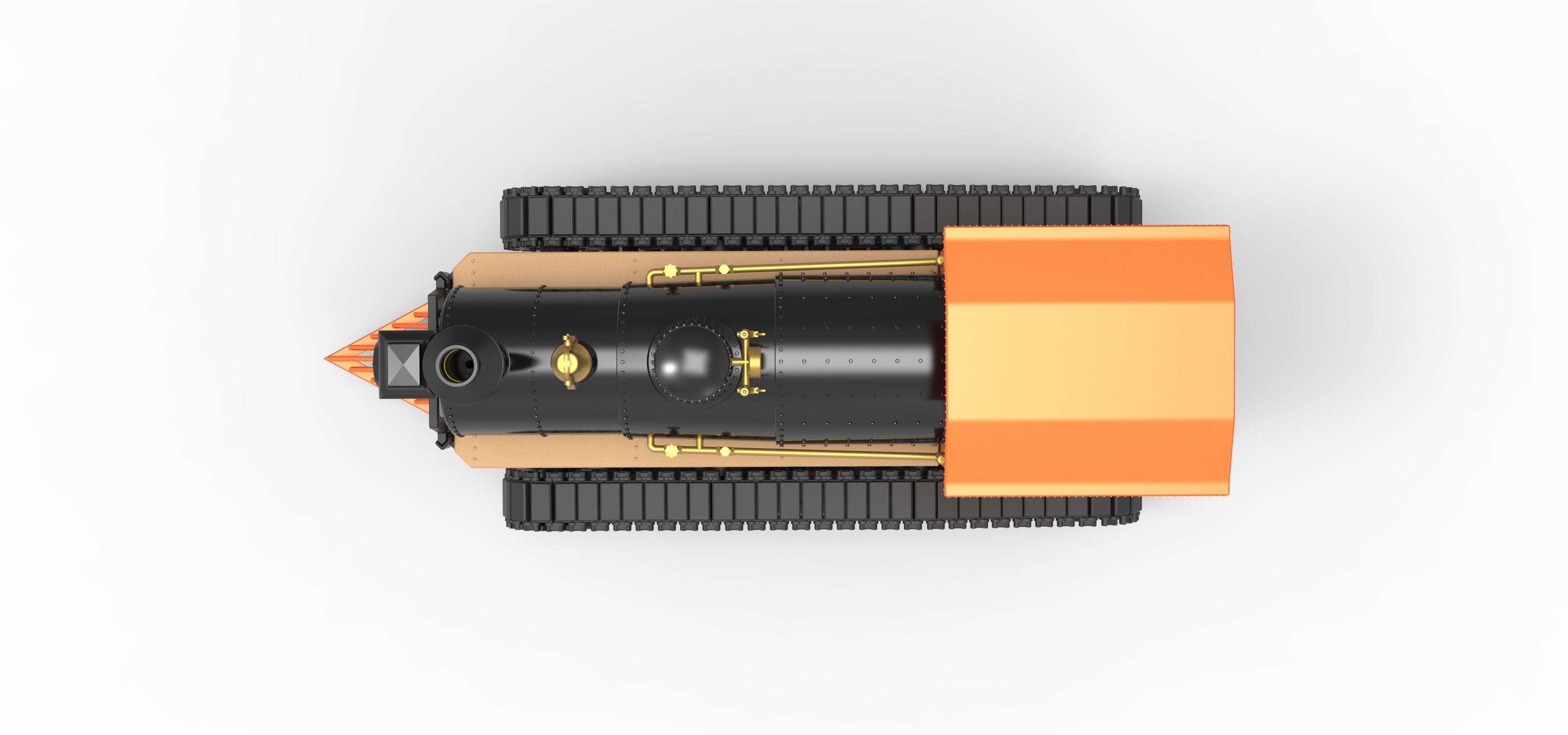 Vintage Monster tank Version 4 Scale 1 to 25 3D print model_11