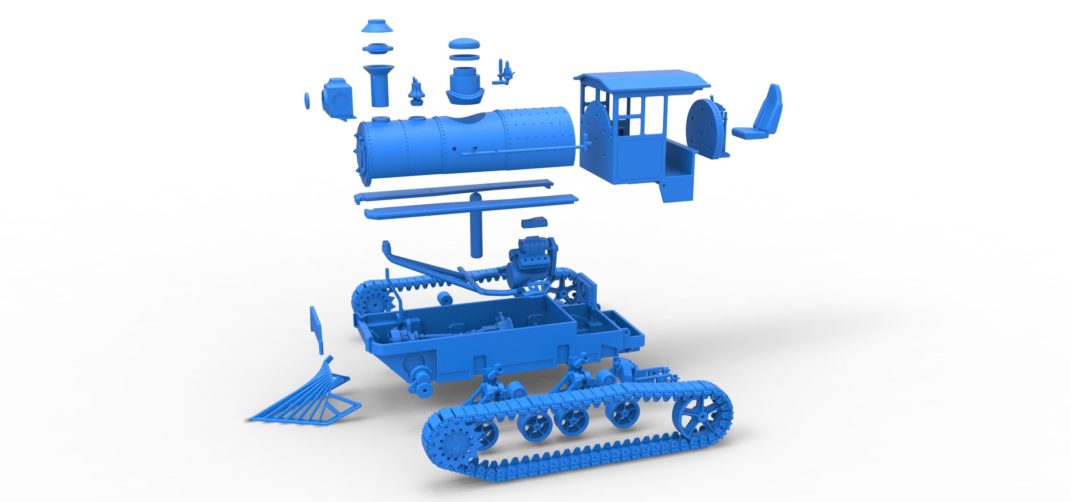 Vintage Monster tank Version 4 Scale 1 to 25 3D print model_50