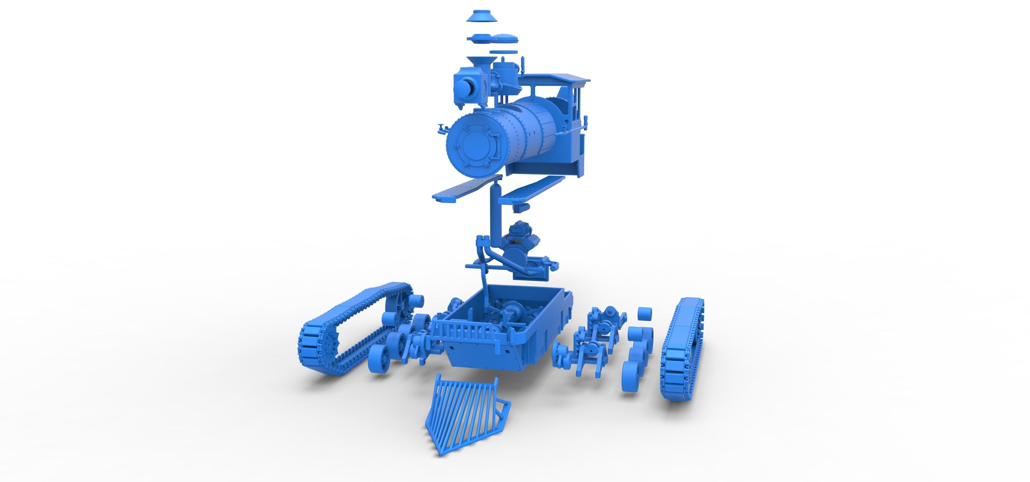 Vintage Monster tank Version 4 Scale 1 to 25 3D print model_53