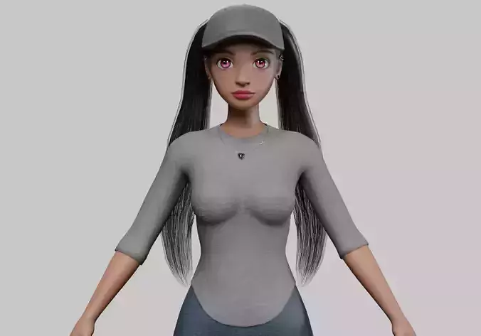 sweet cartoon girl V27508 