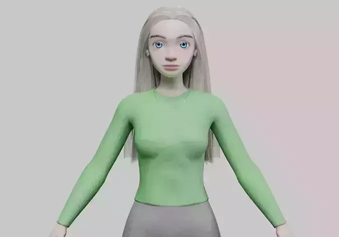 stylized pretty girl V27976 