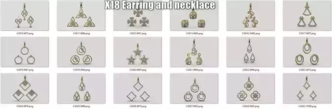 Lightweight earring necklace  collection
