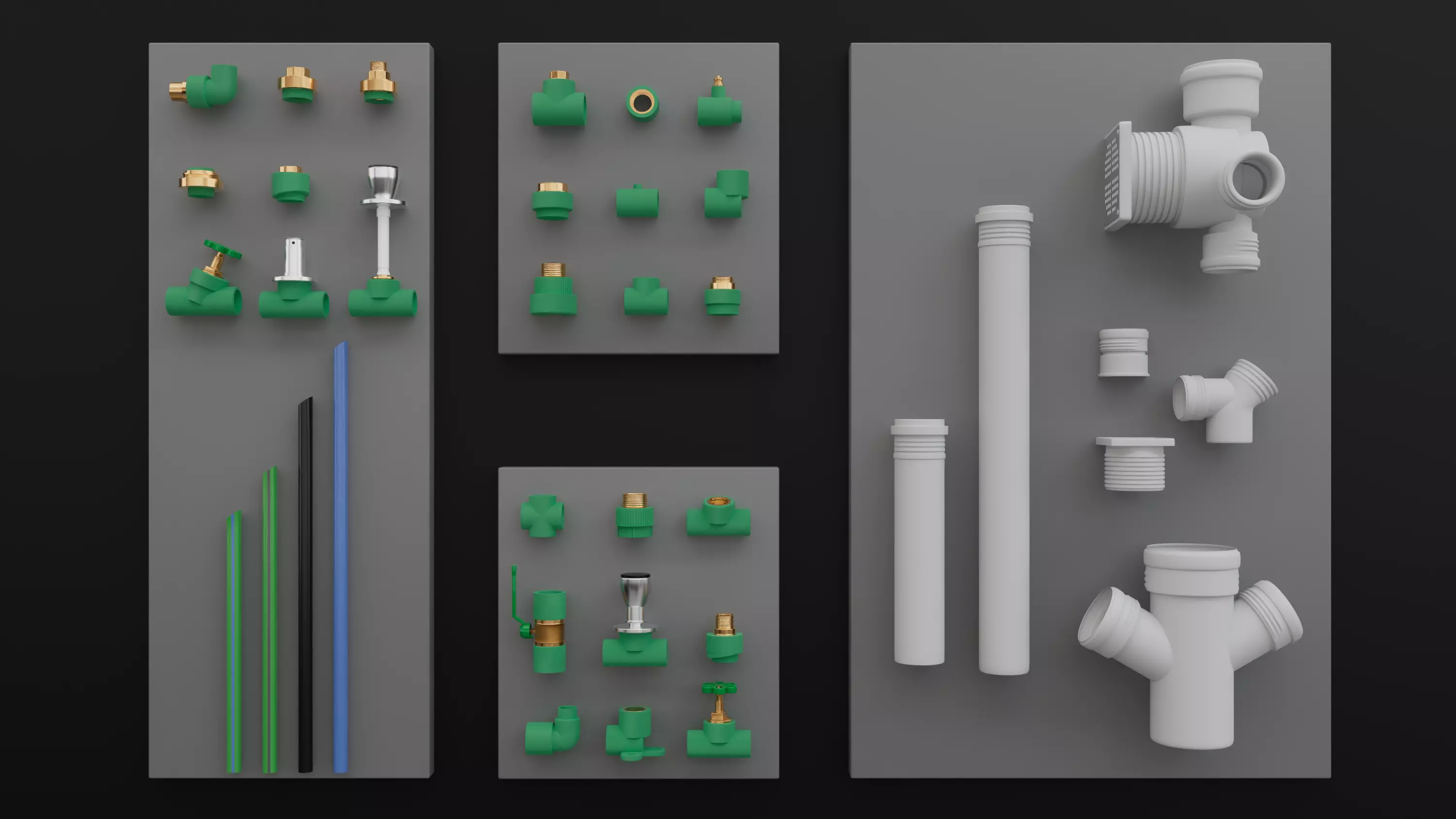 Plumbing PPR System 3D model_0