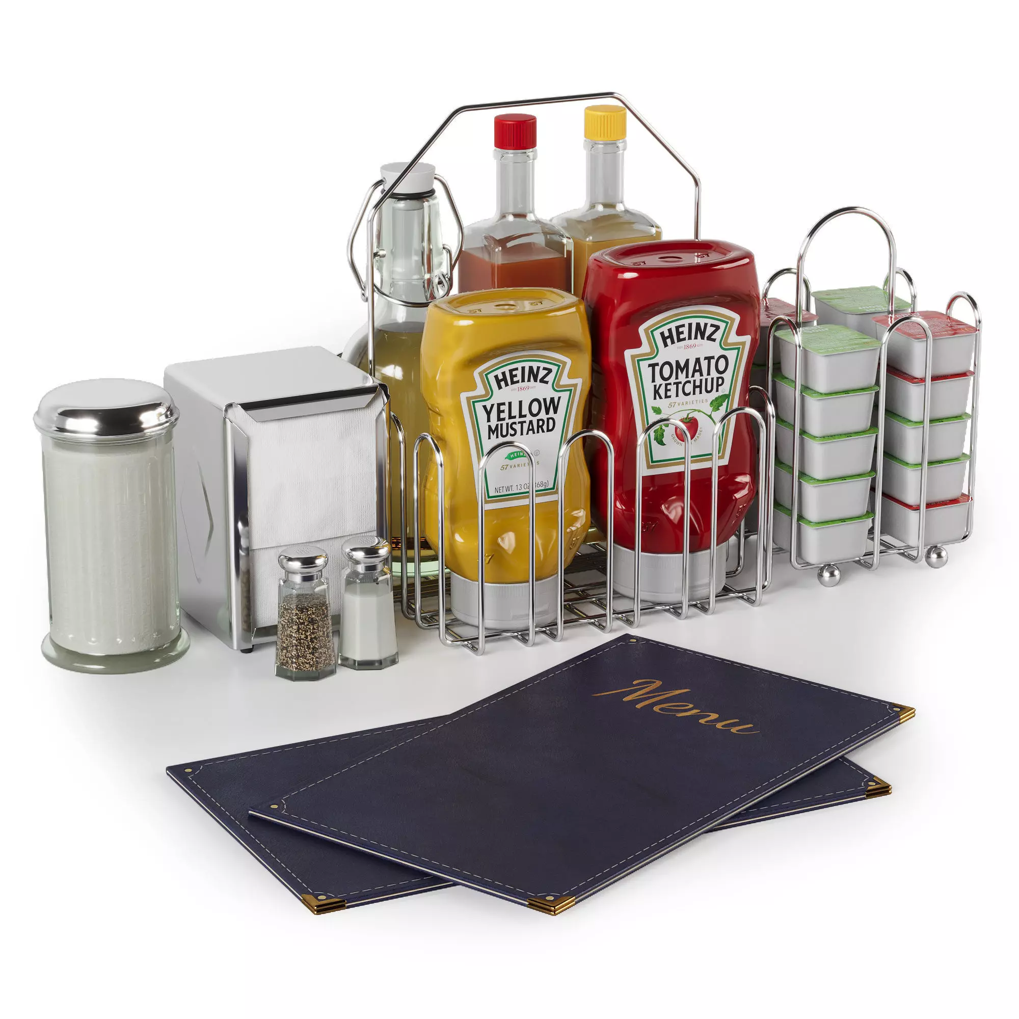 Cafe Sauces set 3D model_0