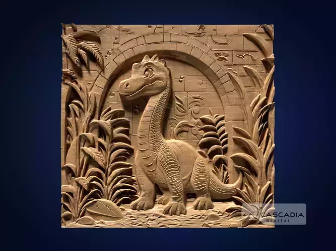 Cute Longneck - CNC Router Carving Casting dinosaur