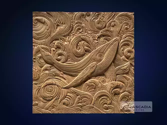 Whale - CNC Router Carving Casting animal wildlife