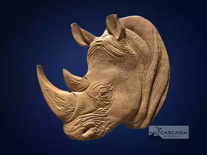 Rhino Head - CNC Router Carving Casting animal wildlife