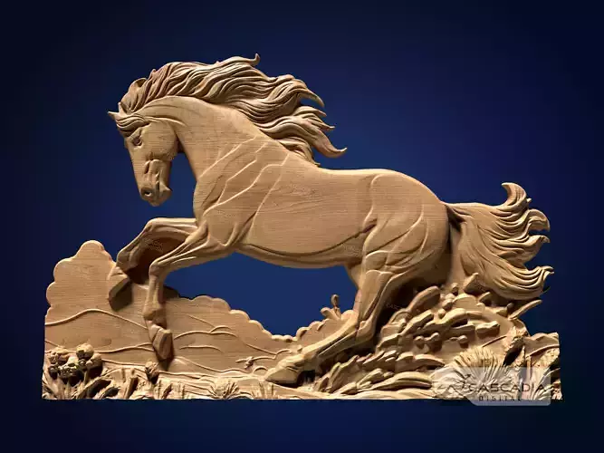 Wild Horse - CNC Router Carving Casting Animal