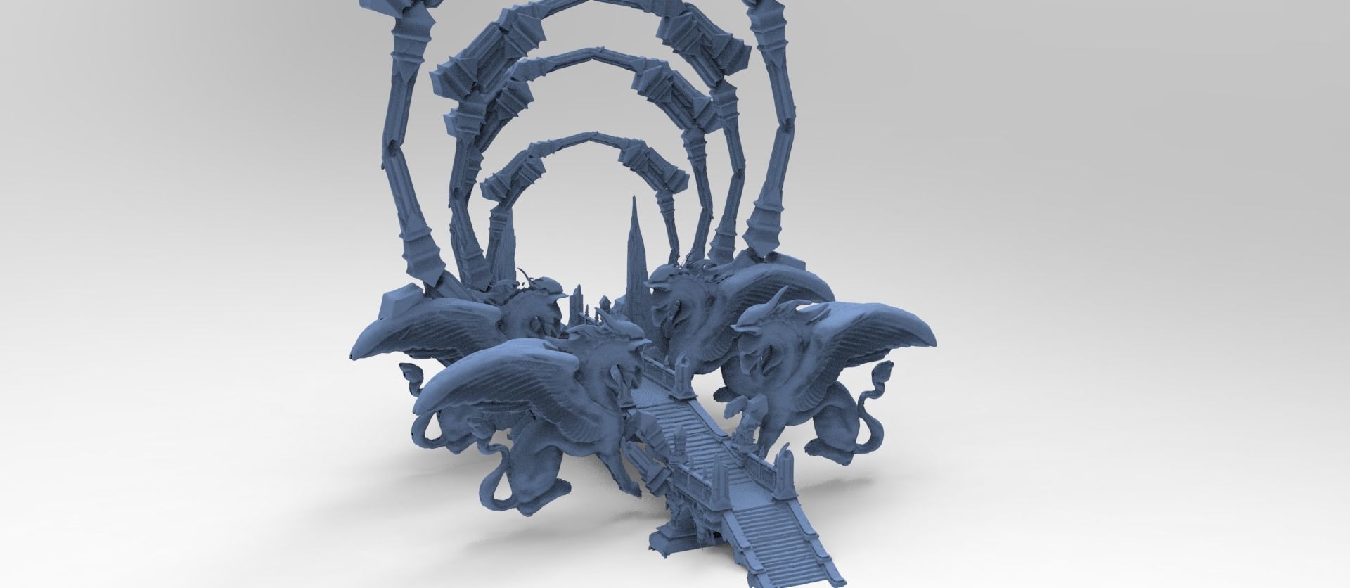 Arch Perseus Medusa Bridge Horse  3D model_1