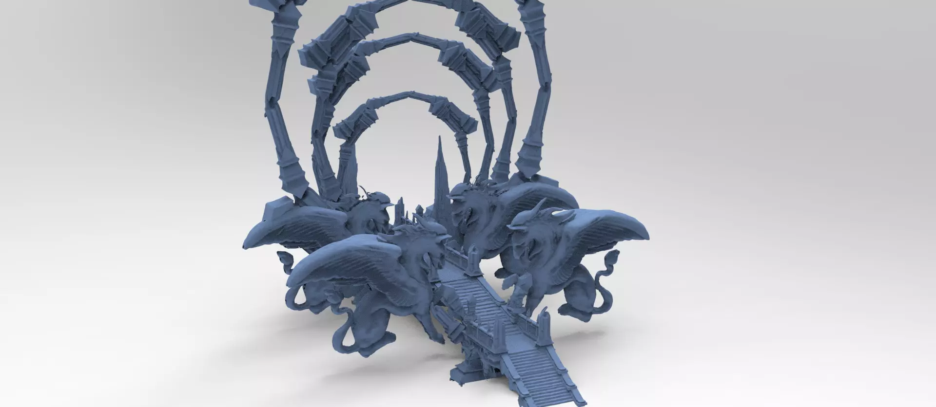 Arch Perseus Medusa Bridge Horse  3D model_0