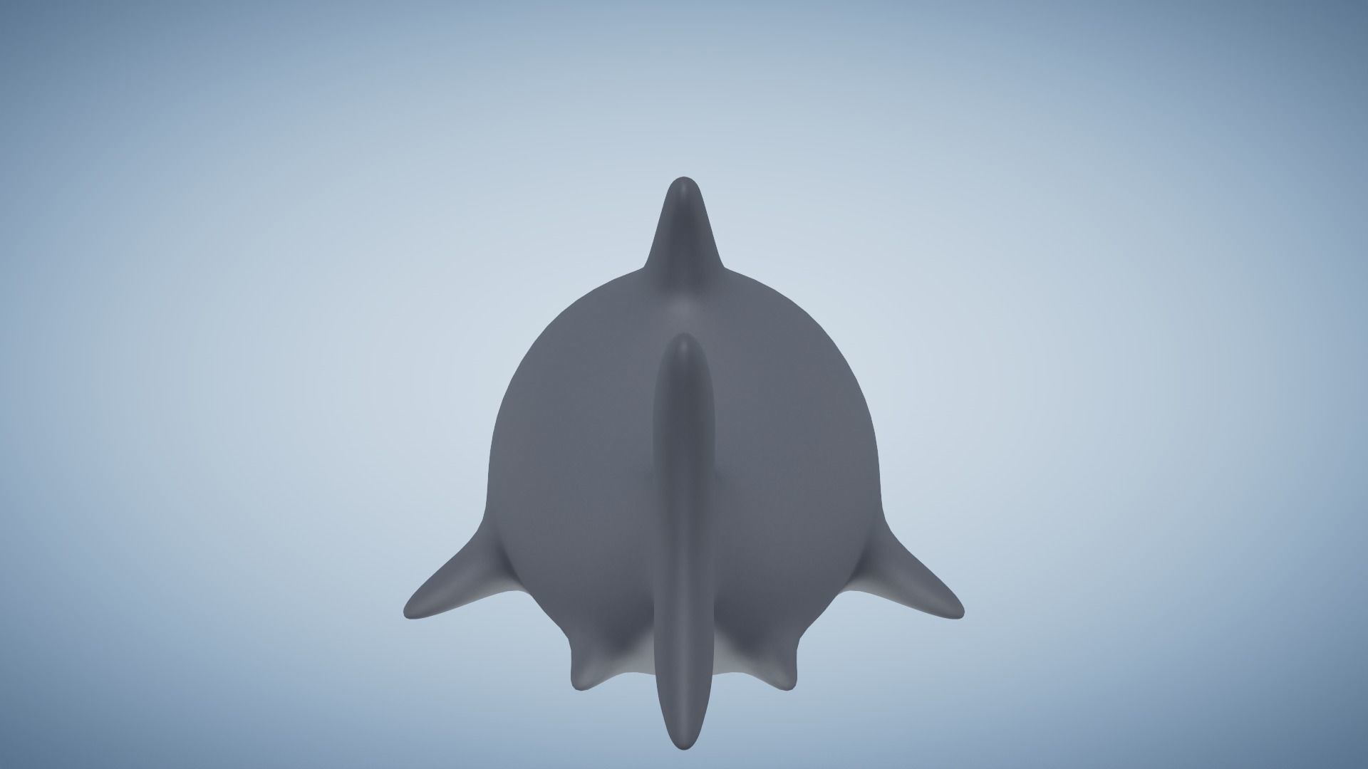 Rigged Cartoon Shark Low-poly 3D model_5