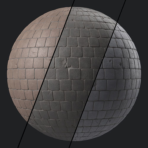 Pavement Materials 109- Concrete Paving - Sbsar Pbr 4k Seamless Texture