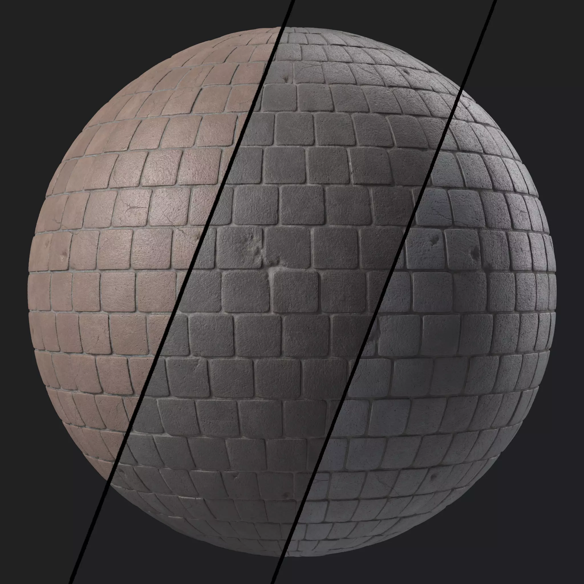 Pavement Materials 109- Concrete Paving - Sbsar Pbr 4k Seamless Texture_0