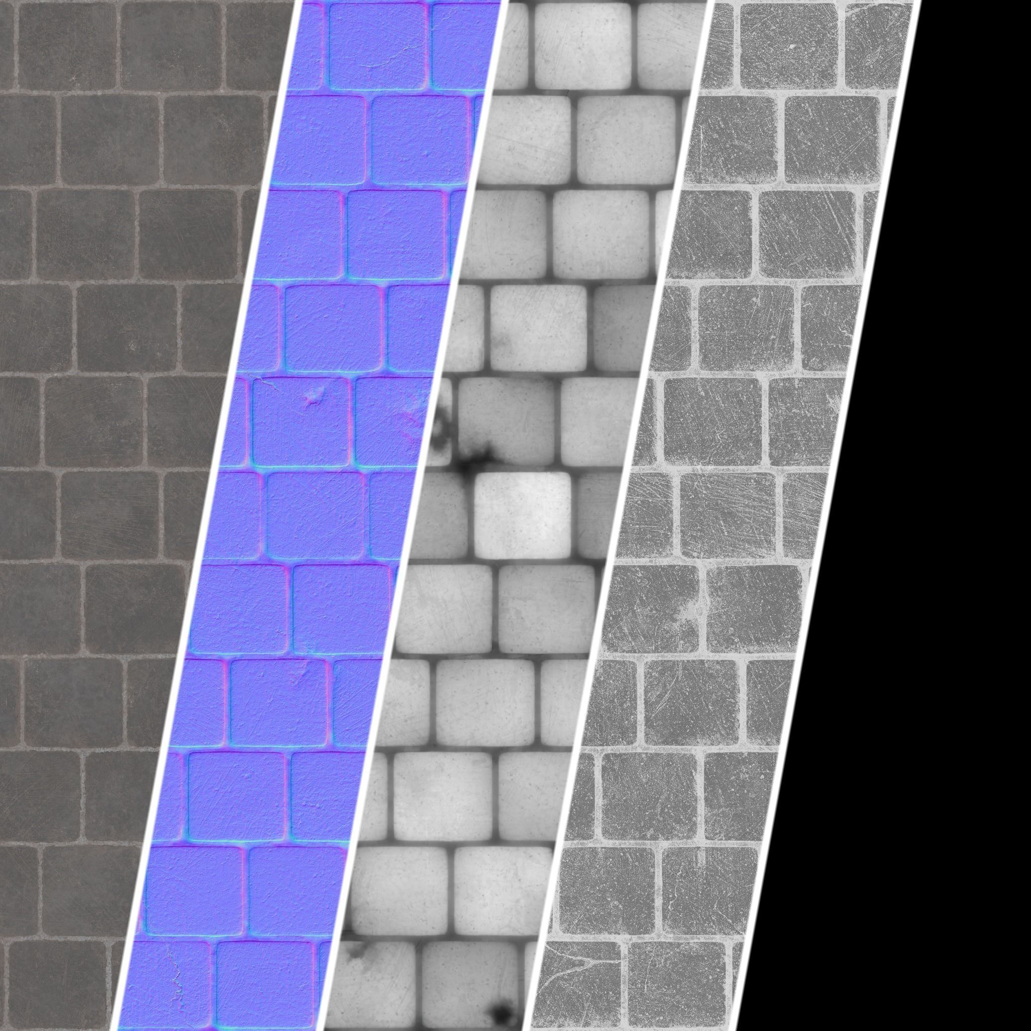 Pavement Materials 109- Concrete Paving - Sbsar Pbr 4k Seamless Texture_2