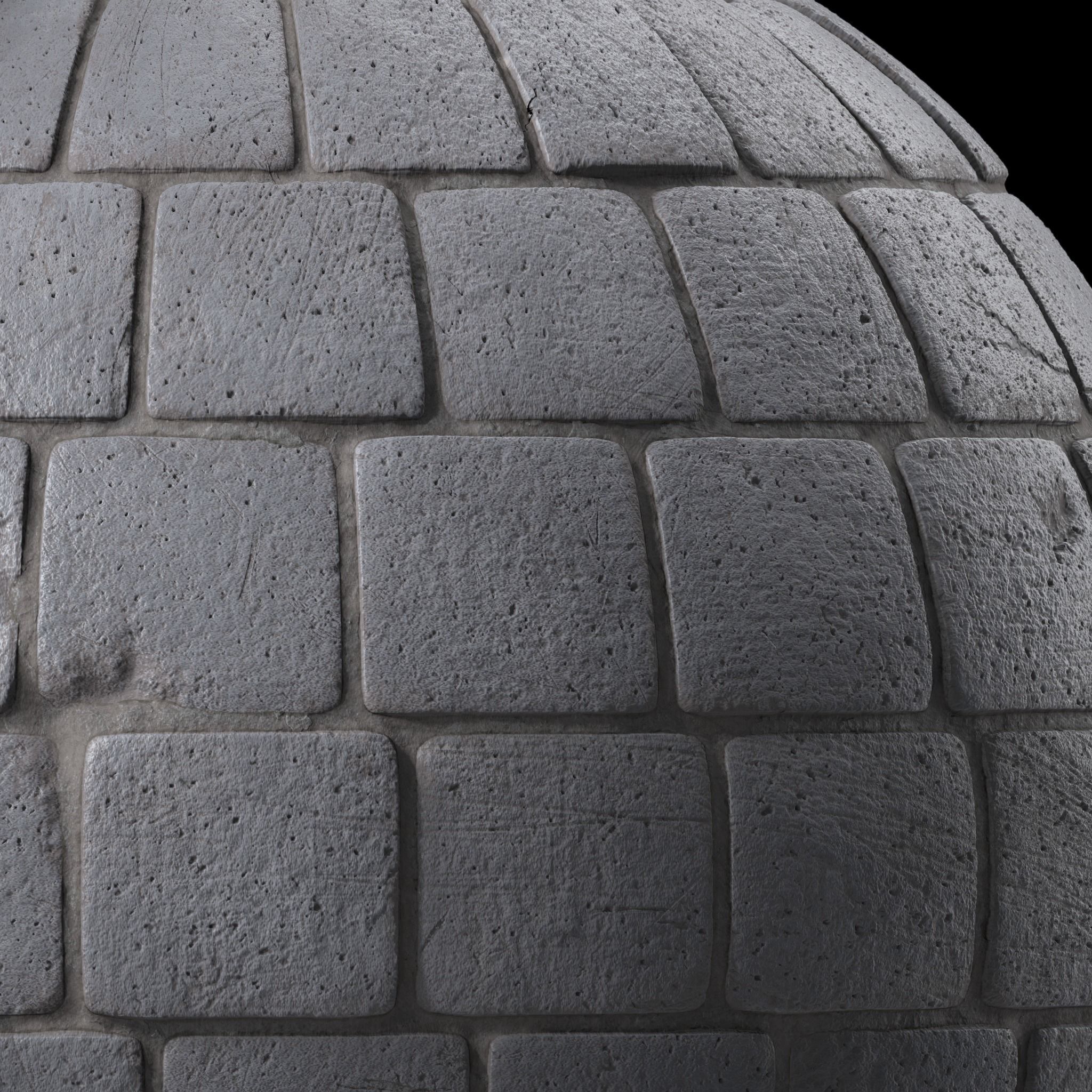 Pavement Materials 109- Concrete Paving - Sbsar Pbr 4k Seamless Texture_5