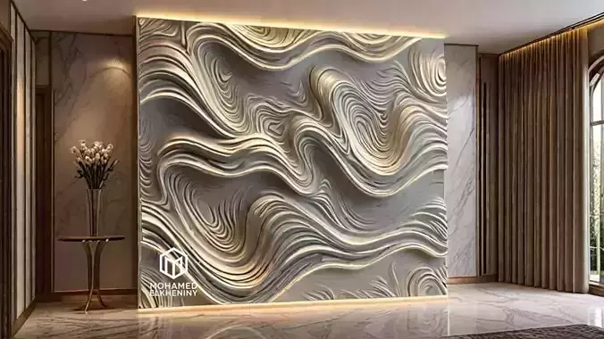 decor set wall panel relief mural CNC 14